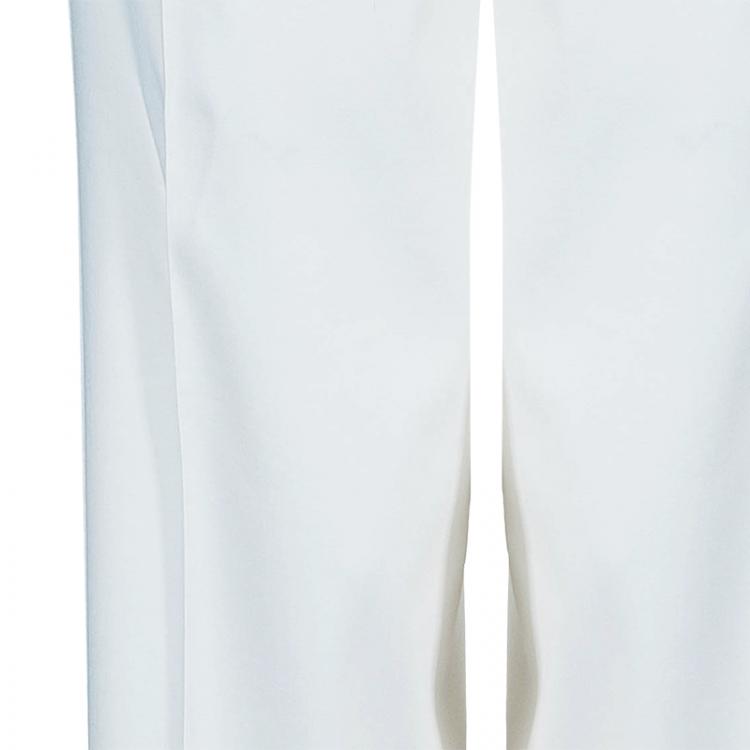 Pre Owned Emporio Armani White Trousers L