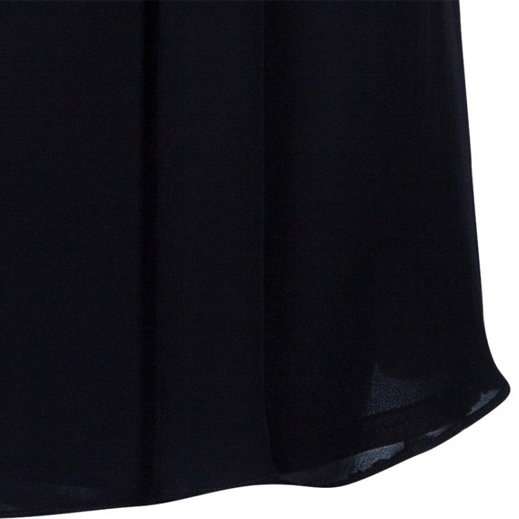 Pre Owned Emporio Armani Black Sequin Cocktail Dress M