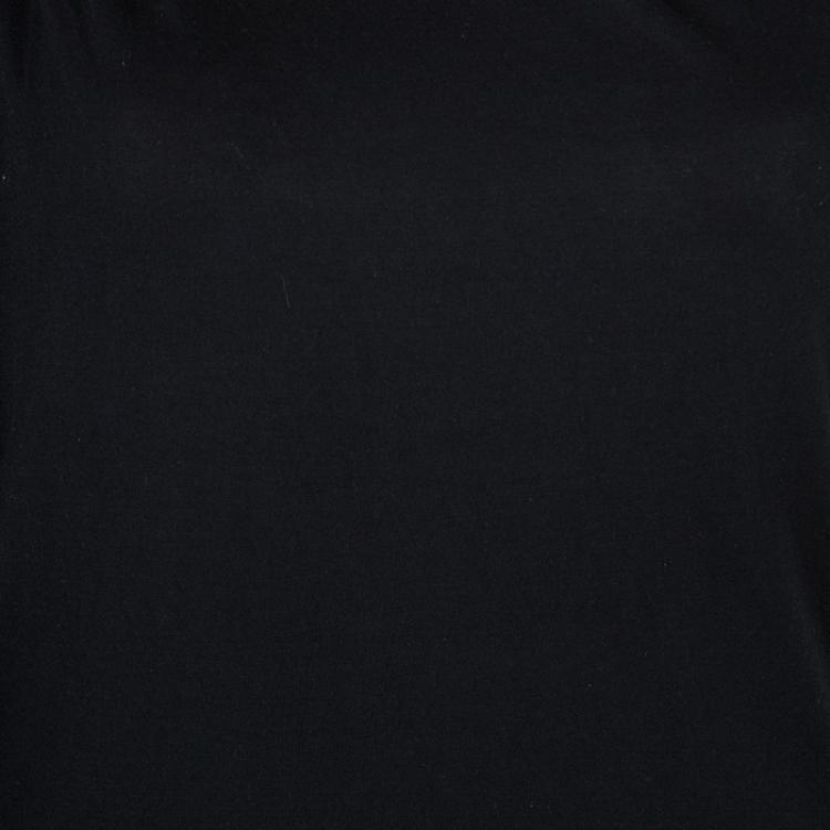 Pre Owned Emporio Armani Black Knit Asymmetric Dress M