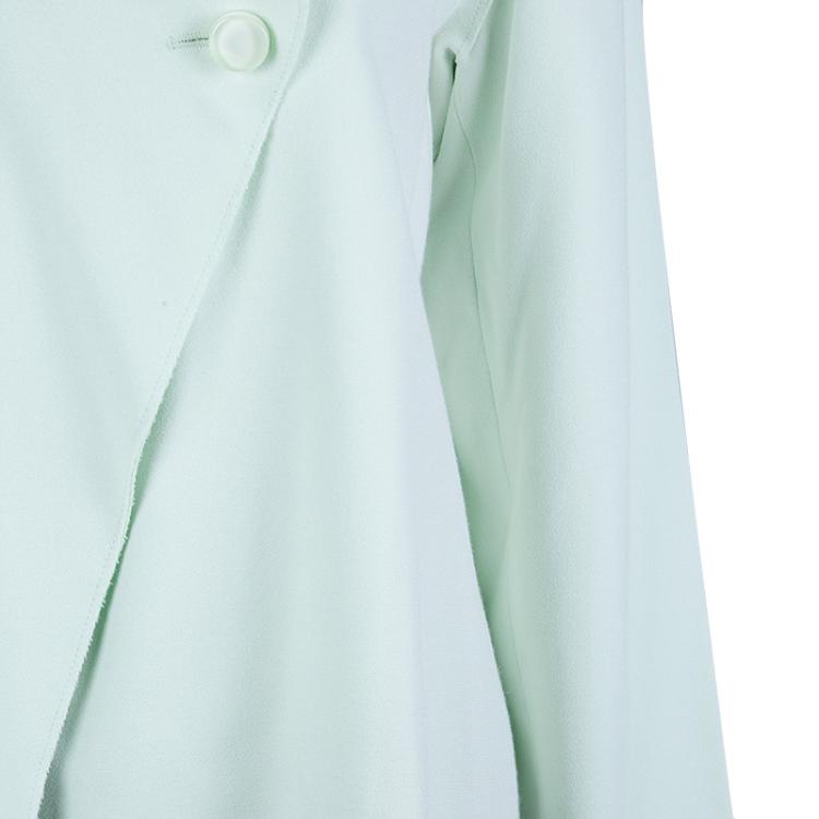 Pre Owned Emporio Armani Pale Mint Green Asymmetric Jacket L