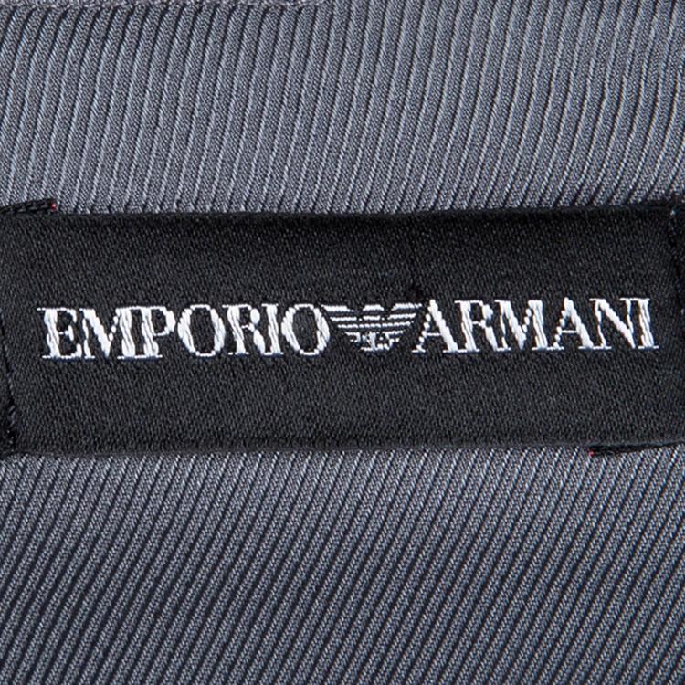 Pre Owned Emporio Armani Grey Sleevless Fitted Shift Dress M