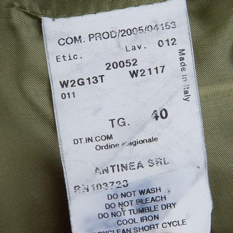 Pre Owned Emporio Armani Light Green Wool Blazer S 
