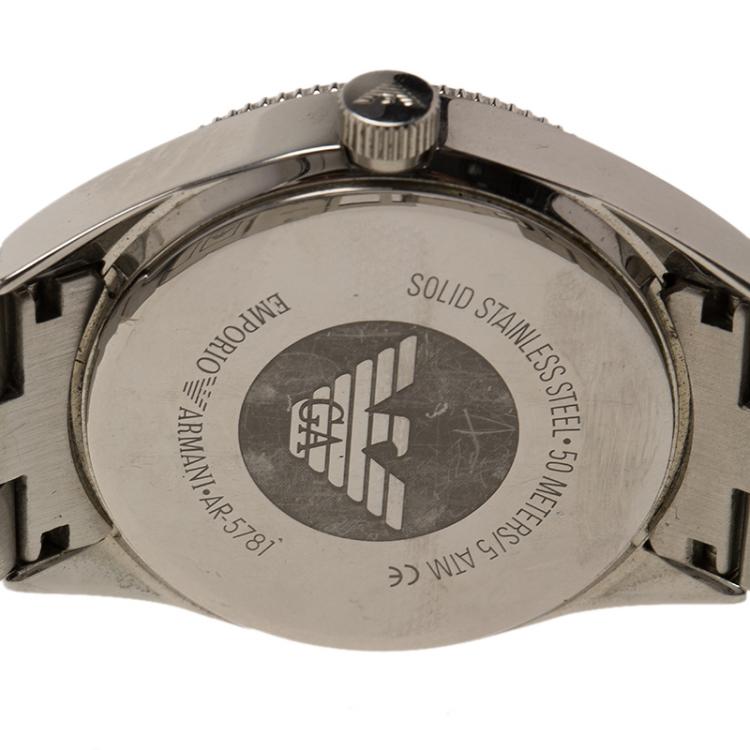 Pre Owned Emporio Armani AR-5781 Stainless Steel & Crystal Women's Wristwatch 39MM