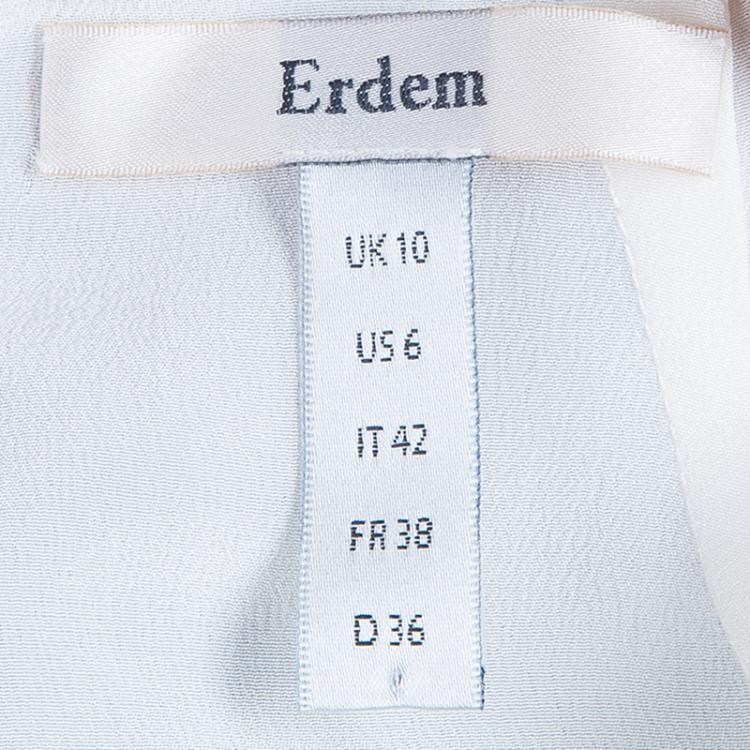 Pre Owned Erdem Multicolor Floral Embroidered Dress M