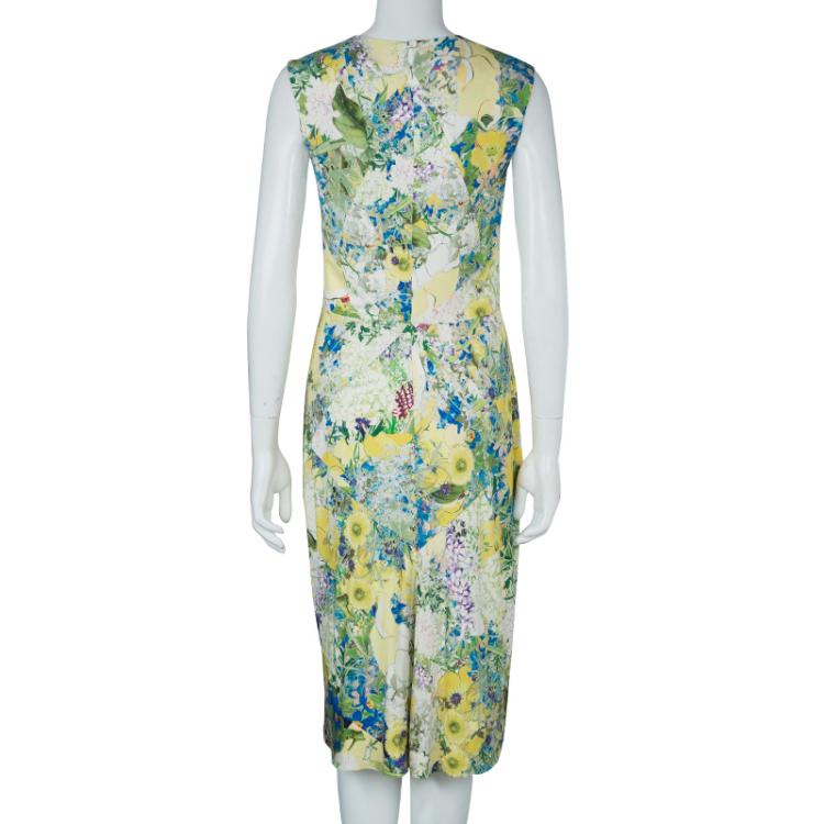 Pre Owned Erdem Multicolor Print Sleeveless Knit Dress L