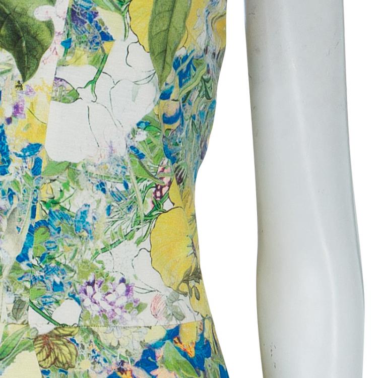 Pre Owned Erdem Multicolor Print Sleeveless Knit Dress L