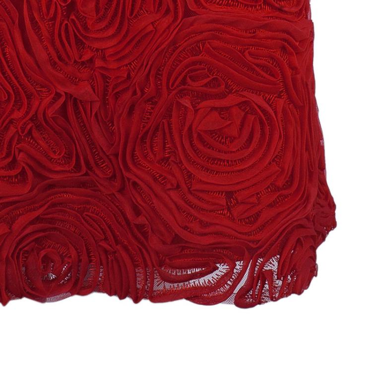 Pre Owned Escada Red Rose Detail Skirt S