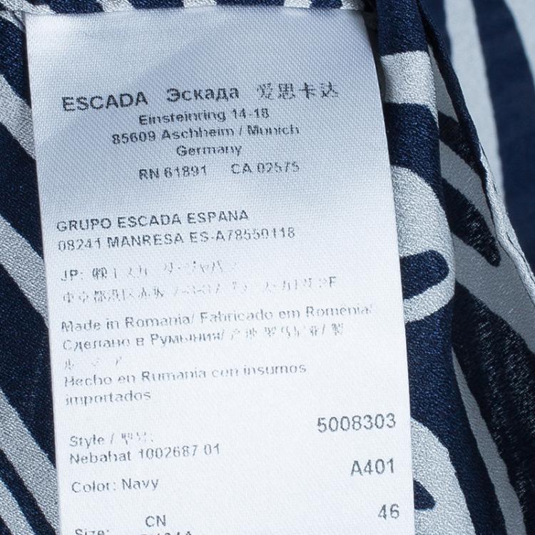 مملوكة مسبقًا Escada Navy Nebahat Top L