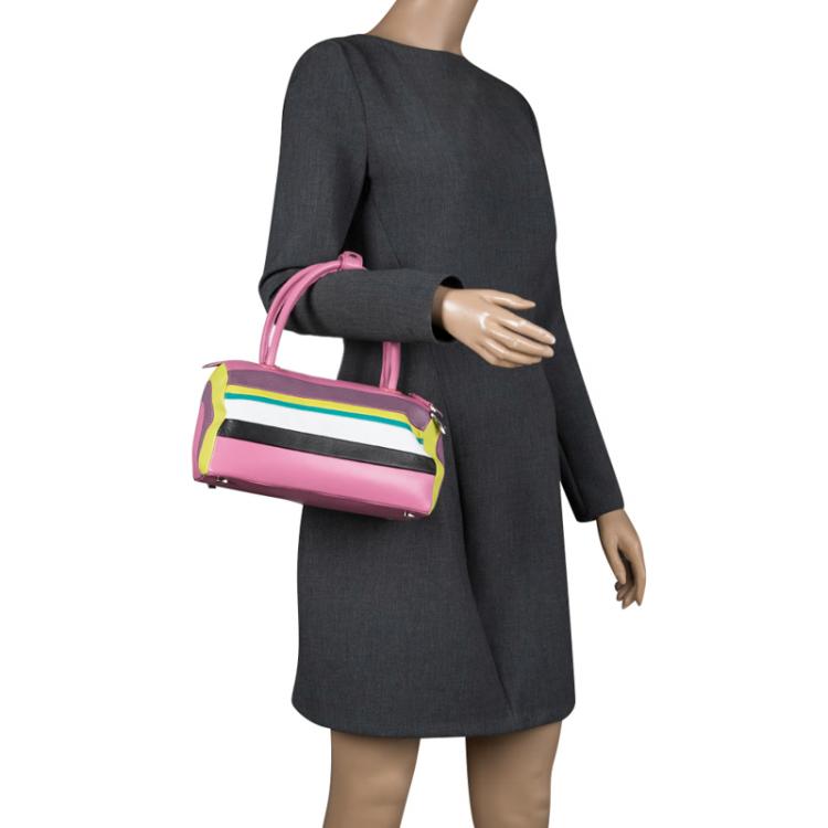 Pre Owned Escada Multicolor Leather Satchel 