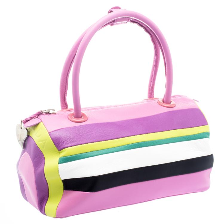 Pre Owned Escada Multicolor Leather Satchel 