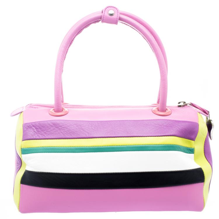 Pre Owned Escada Multicolor Leather Satchel 