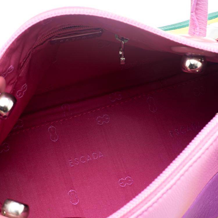 Pre Owned Escada Multicolor Leather Satchel 