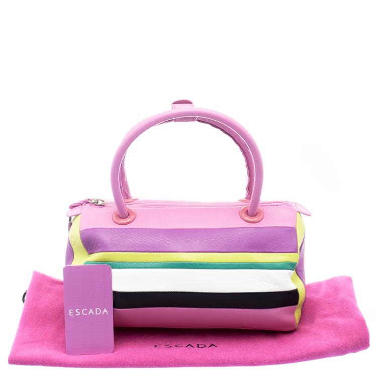 Pre Owned Escada Multicolor Leather Satchel 