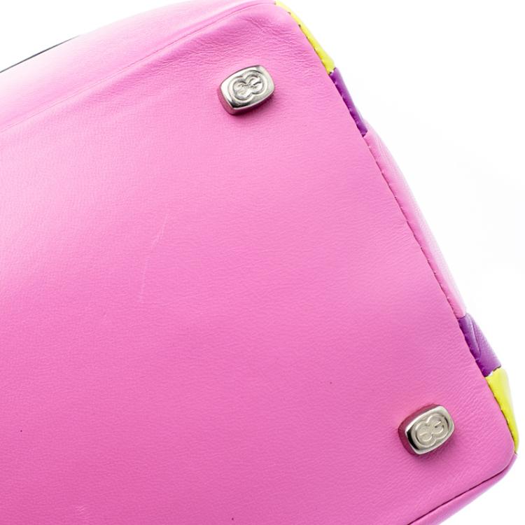 Pre Owned Escada Multicolor Leather Satchel 