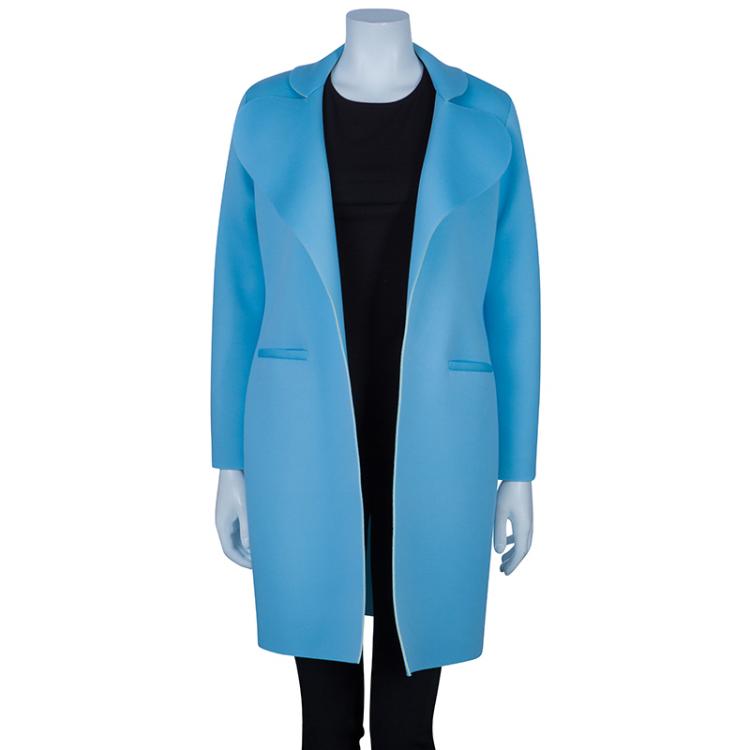 Pre Owned Essa Walla Baby Blue Neoprene Coat M/L