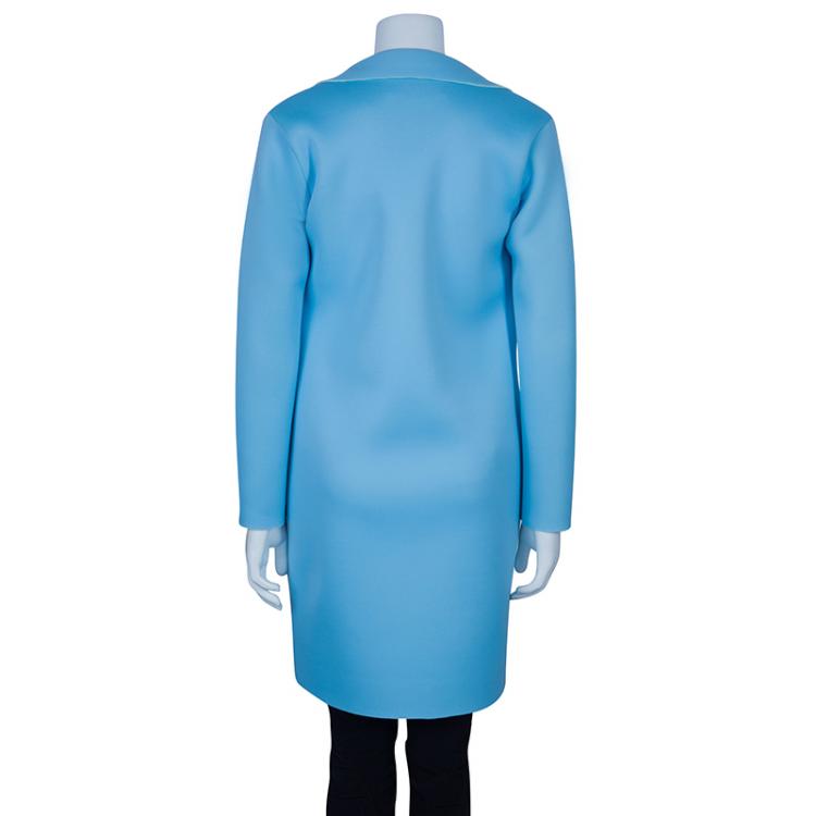 Pre Owned Essa Walla Baby Blue Neoprene Coat M/L