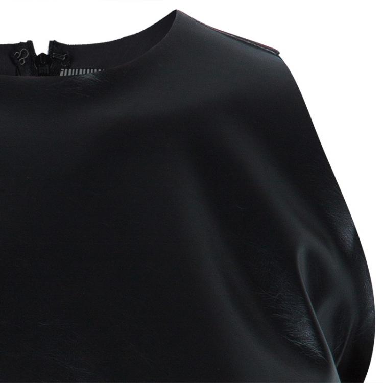 Pre Owned Essa Walla Black Sleeveless Pleather Top S/M