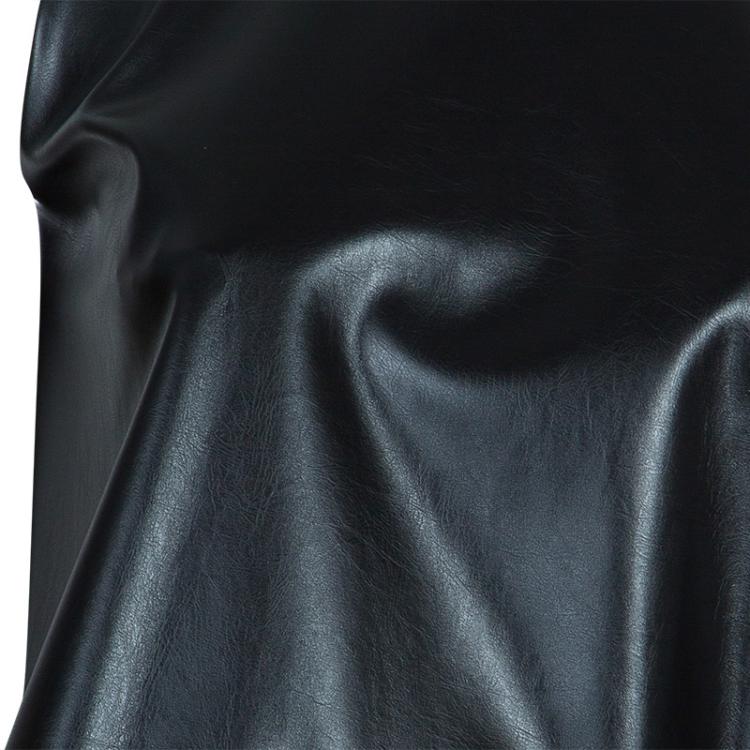 Pre Owned Essa Walla Black Sleeveless Pleather Top S/M