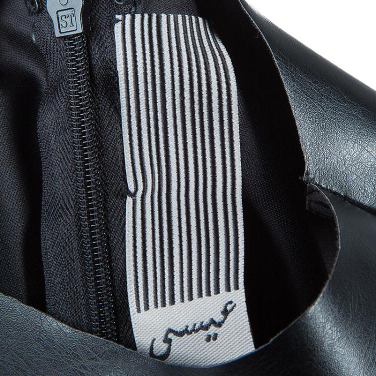 Pre Owned Essa Walla Black Sleeveless Pleather Top S/M