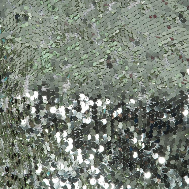 Pre Owned Essa Walla Gold Sequin Crop Top S