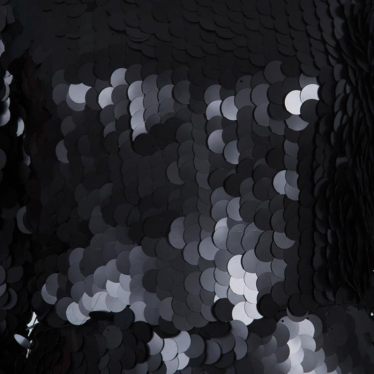 Pre Owned Essa Walla Black Paette Embellished Long Sleeve Dress S/M