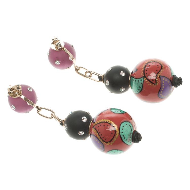 Pre Owned Etro Multicolor Embellished Earrings