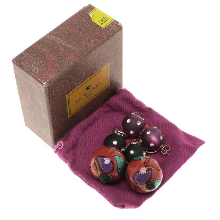 Pre Owned Etro Multicolor Embellished Earrings