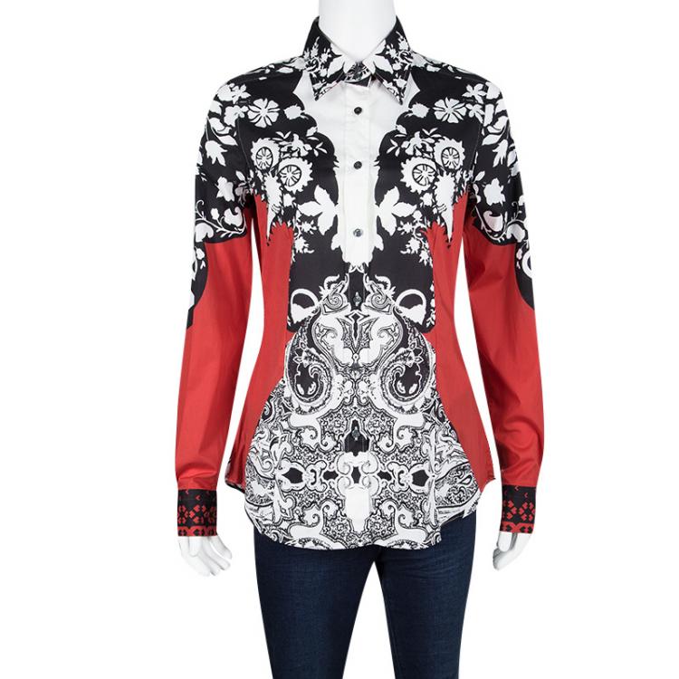 Pre Owned Etro Mutlicolor Printed Long Sleeve Button Front Shirt M