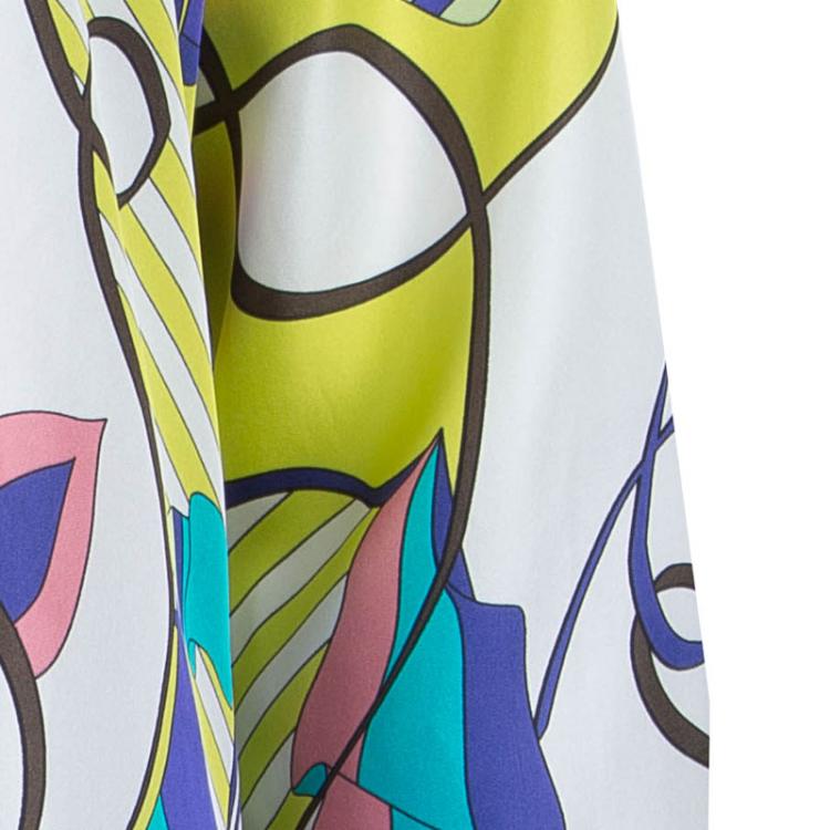 مملوكة مسبقًا Etro Multicolor Printed Silk Long Sleeve Button Front Shirt L