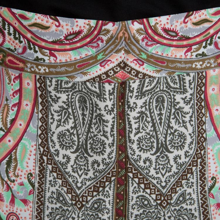 Pre Owned Etro Multicolor Paisley Printed Trousers L