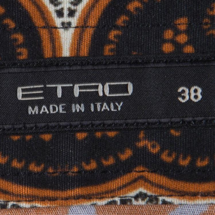 Pre Owned Etro Multicolor Printed Cotton Long Sleeve Button Front Shirt S