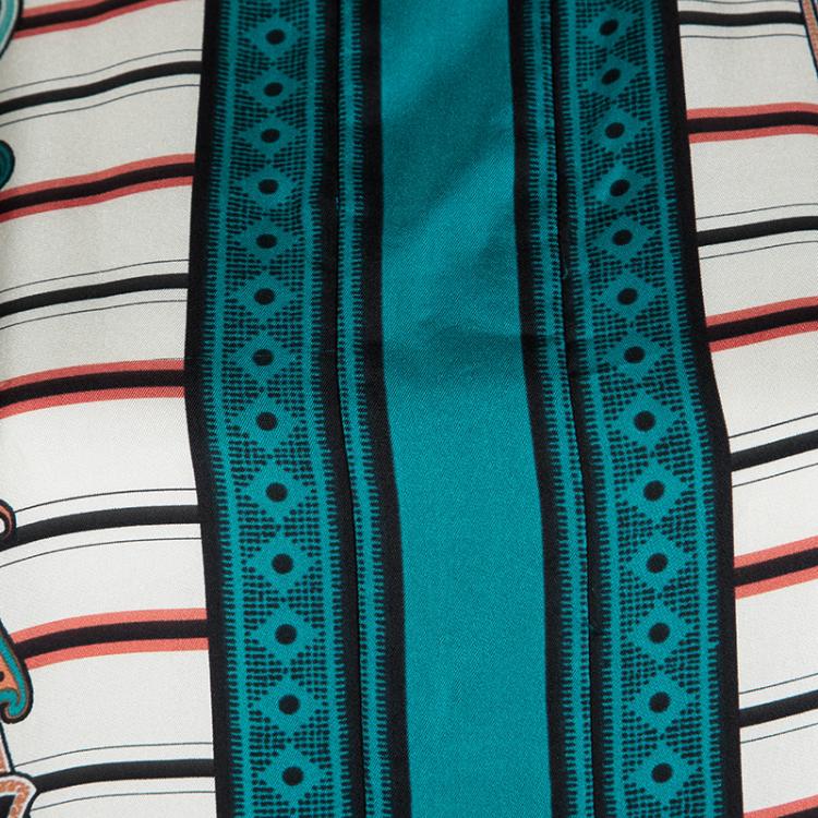 Pre Owned Etro Multicolor Printed Silk Long Sleeve Dress S
