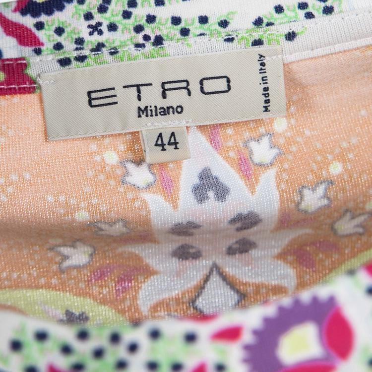 مملوكة مسبقًا Etro Multicolor Paisley Print Short Sleeve T-Shirt M