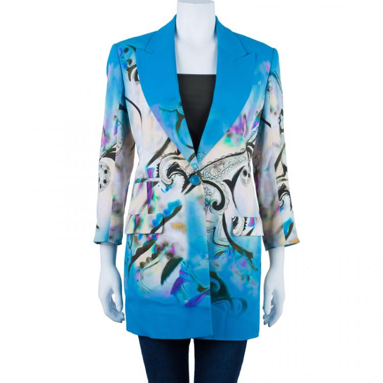 Pre Owned Etro Printed Oversized Blazer L