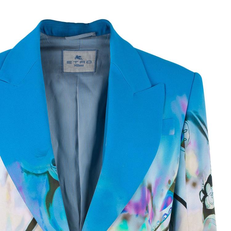Pre Owned Etro Printed Oversized Blazer L