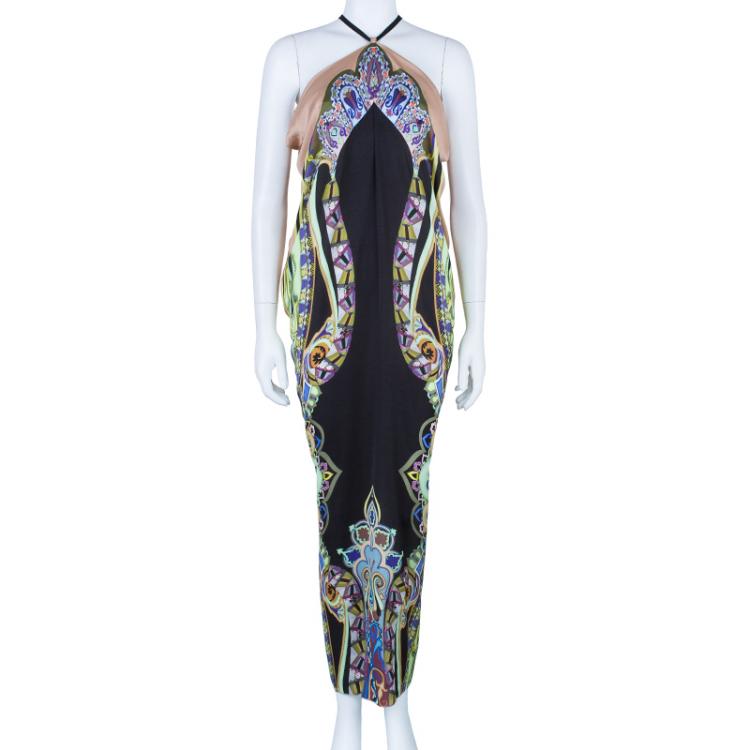 Pre Owned Etro Multicolor Silk Maxi Dress S
