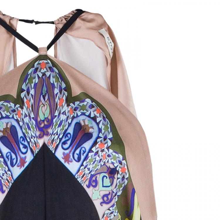 Pre Owned Etro Multicolor Silk Maxi Dress S
