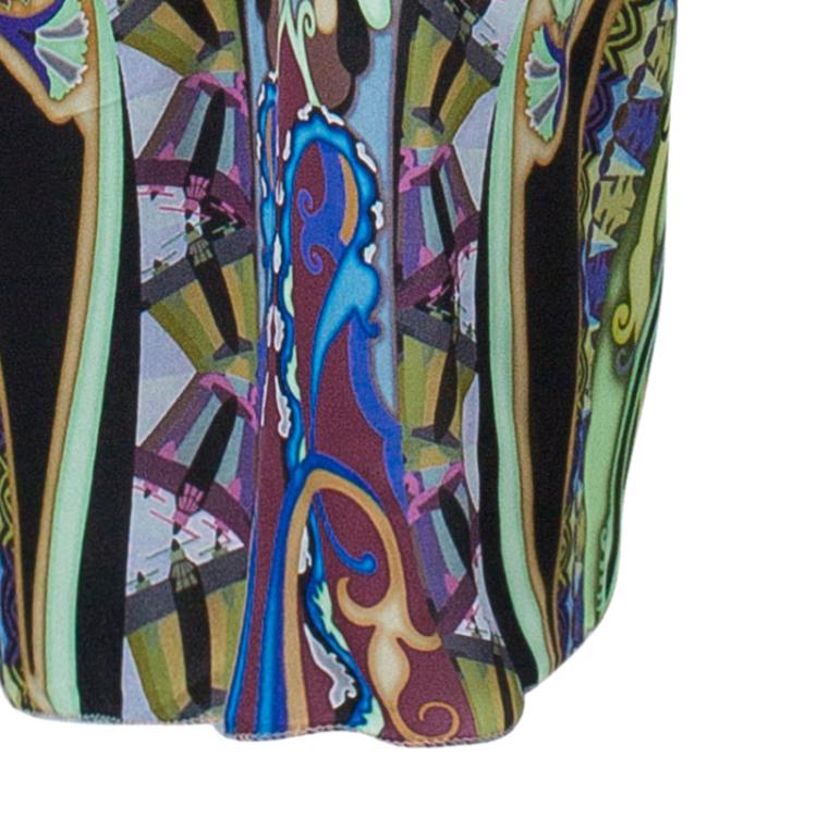 Pre Owned Etro Multicolor Silk Maxi Dress S