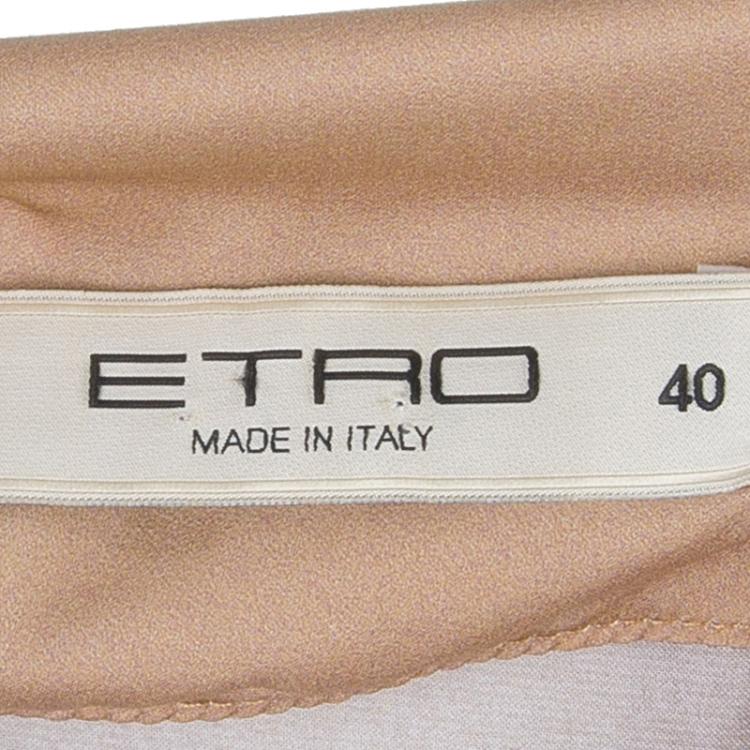 Pre Owned Etro Multicolor Silk Maxi Dress S