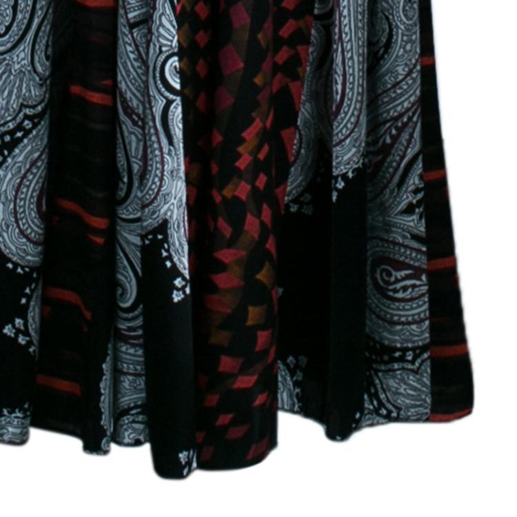 Pre Owned Etro Multicolor Printed Silk Gown M
