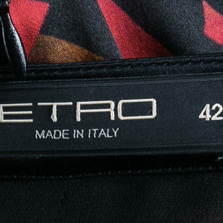 Pre Owned Etro Multicolor Printed Silk Gown M