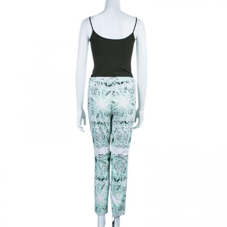 Pre Owned Etro Printed Tapered Pants L