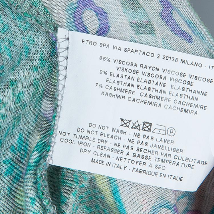 مملوكة مسبقًا Etro Multicolor Long Sleeeve Top L