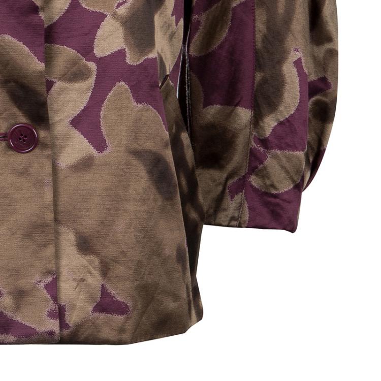 Pre Owned Etro Purple/Bronze Floral Blazer M