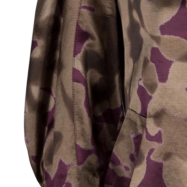 Pre Owned Etro Purple/Bronze Floral Blazer M