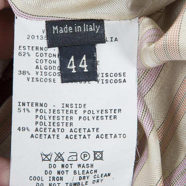Pre Owned Etro Purple/Bronze Floral Blazer M