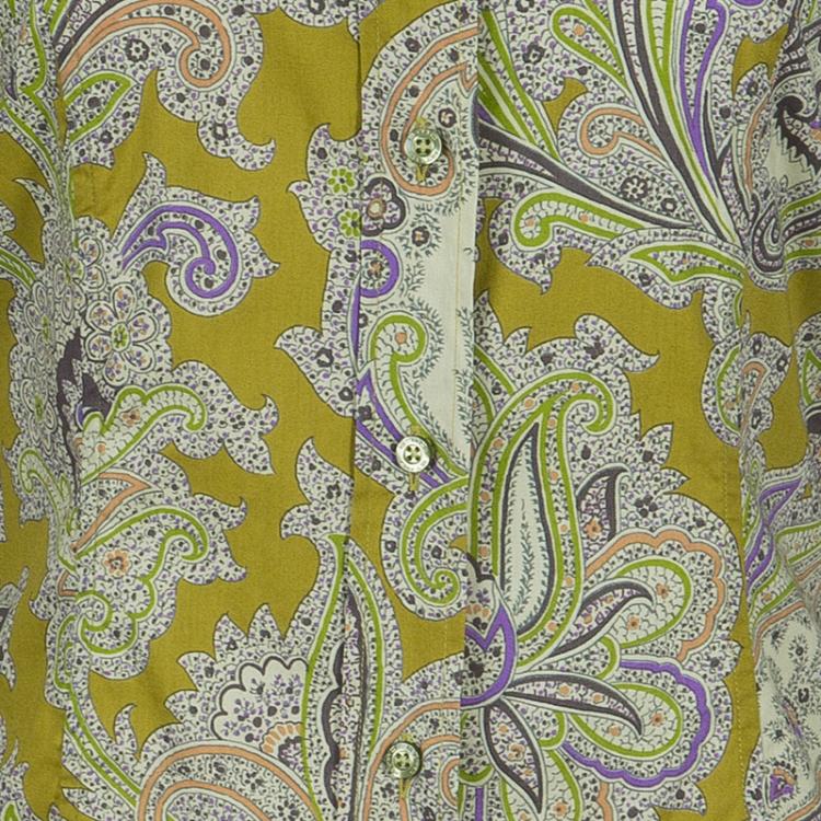 Pre Owned Etro Yellow Printed Blouse M