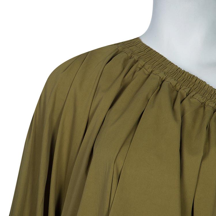 Pre Owned Etro Khaki One Shoulder Top S