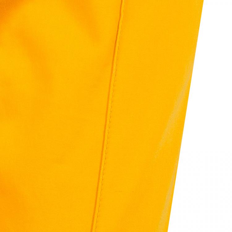 Pre Owned Etro Mustard Yellow Pintuck Detail Trousers M