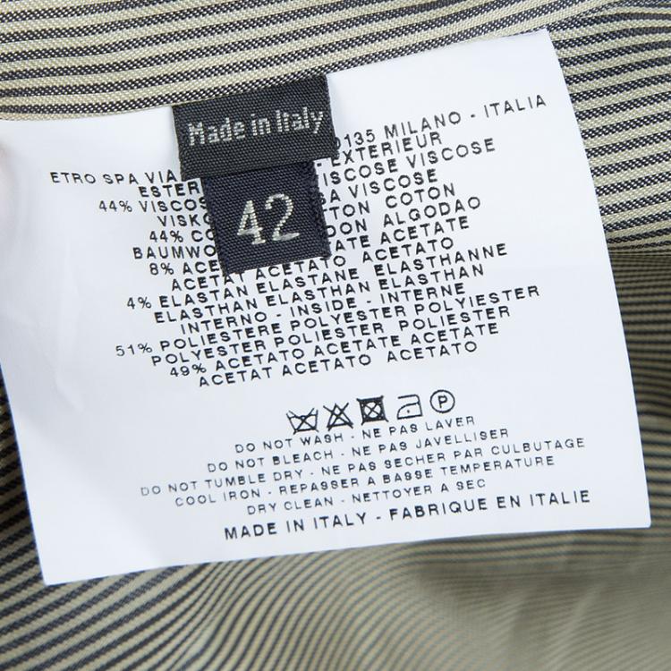 Pre Owned Etro Multicolor Printed Fitted Blazer M